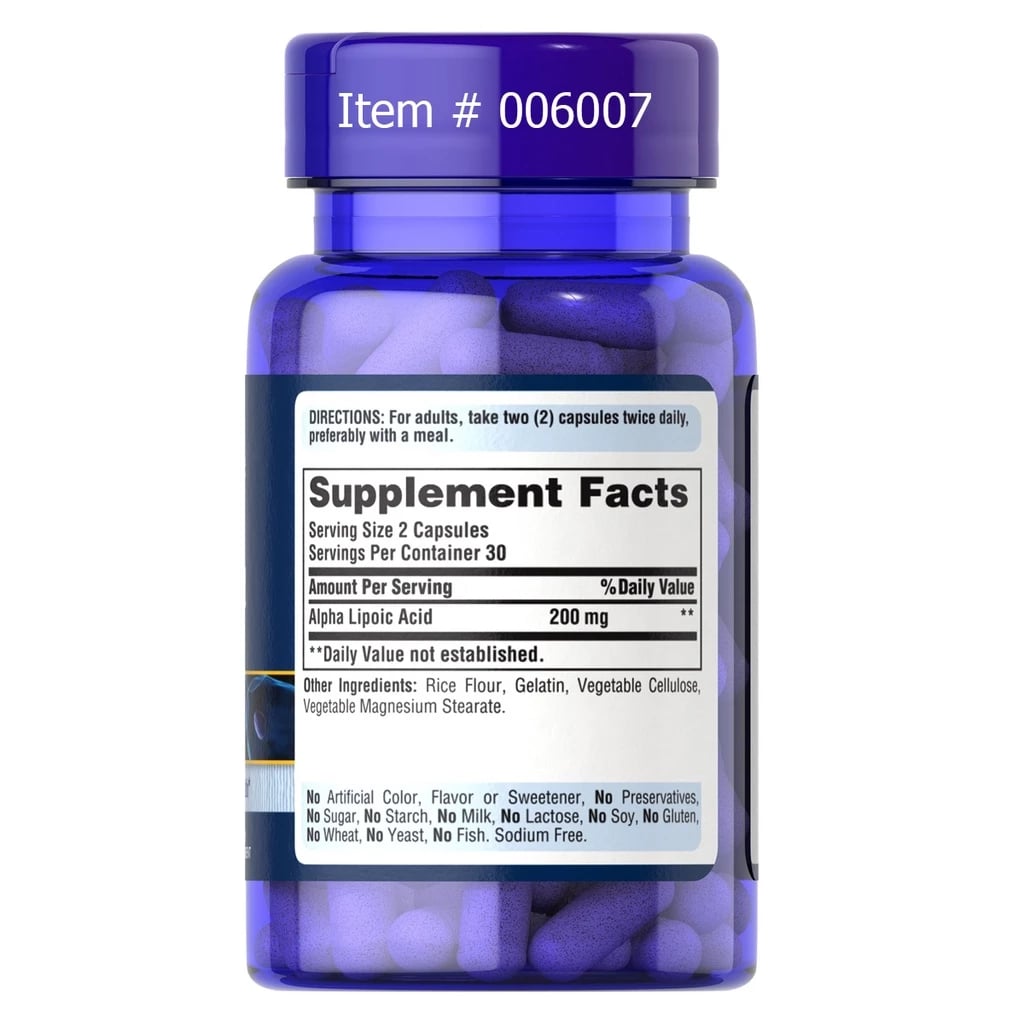 Puritan's Pride Alpha Lipoic Acid 100 mg / 120 Capsules