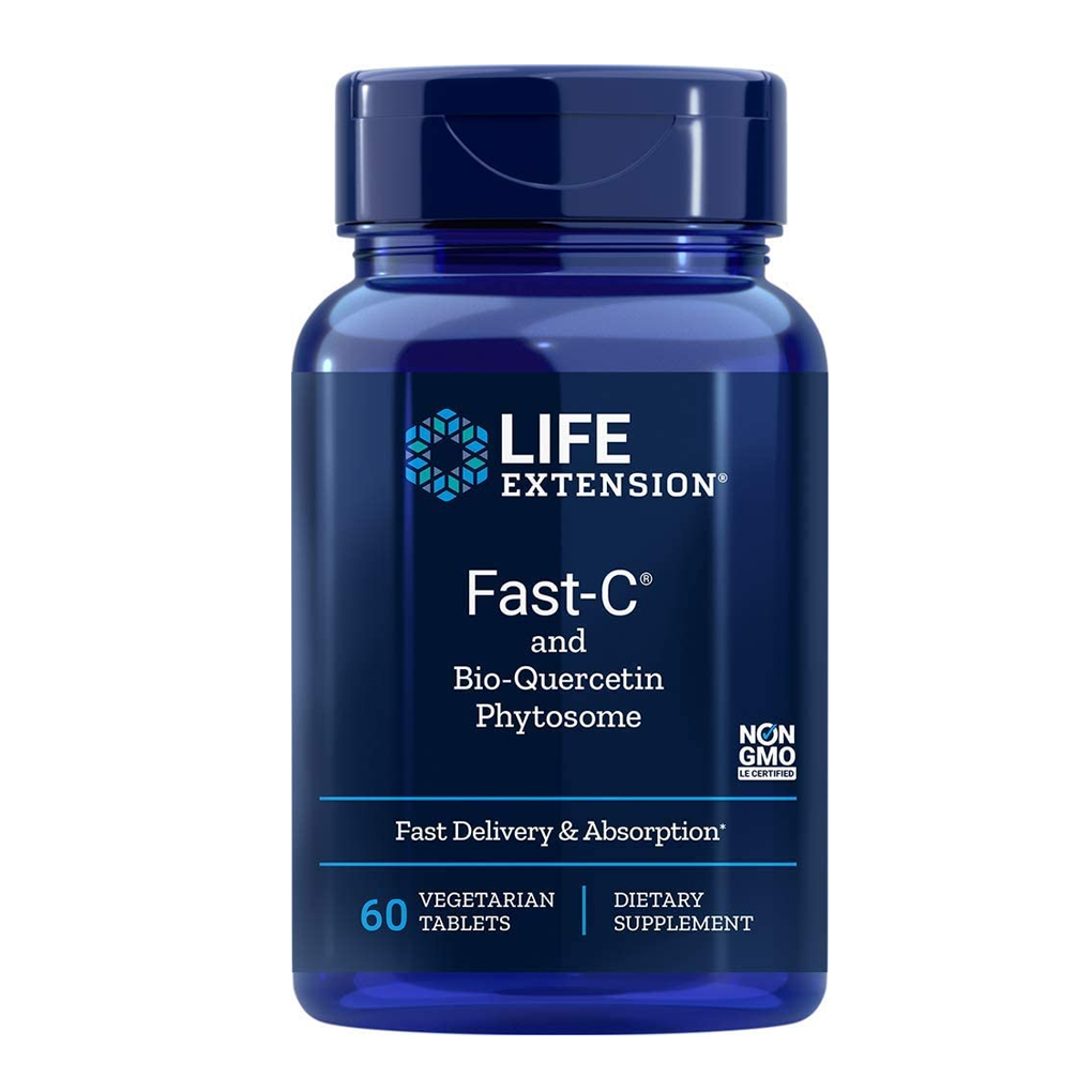 Life Extension FAST-C® AND BIO-QUERCETIN PHYTOSOME / 60 Vegetarian Tablets