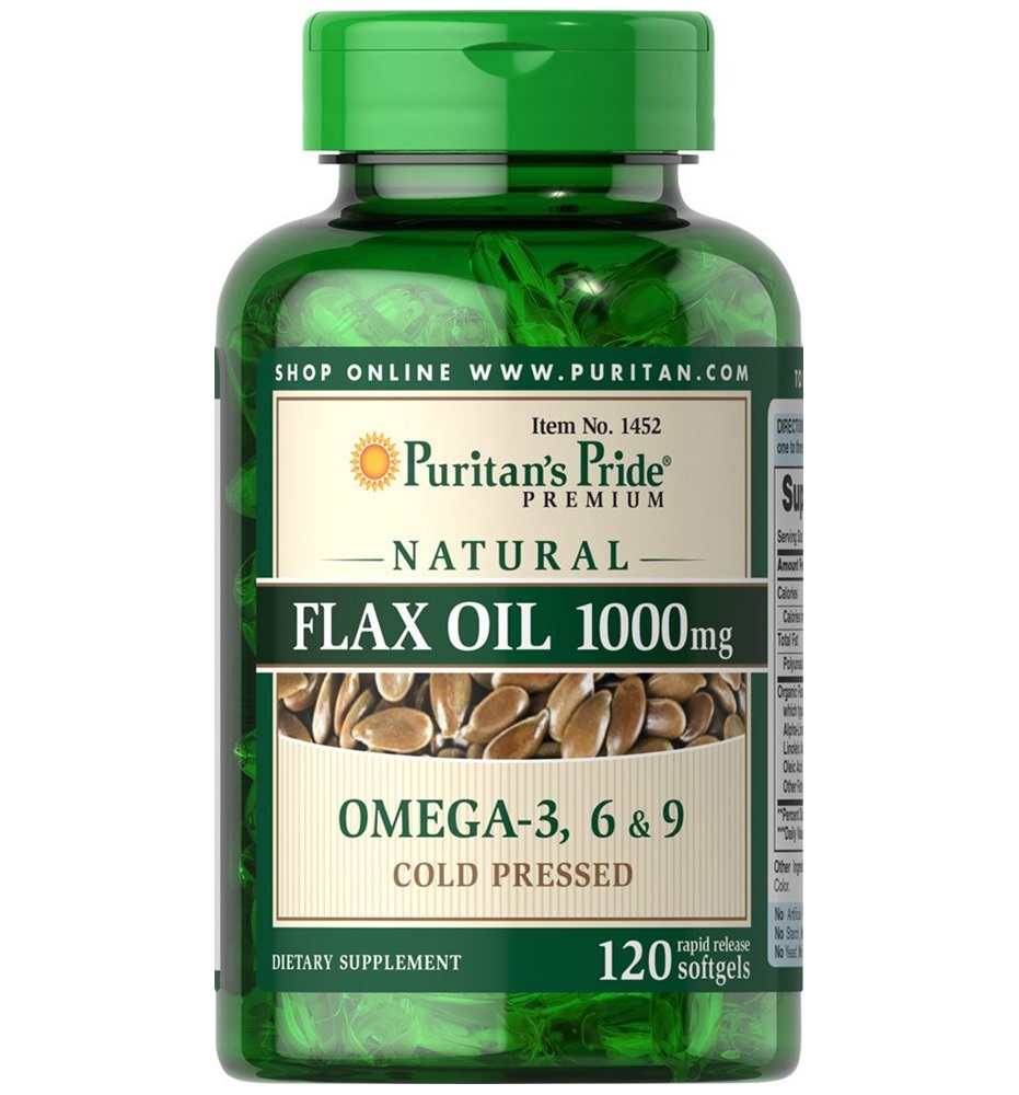 Puritan's Pride Flax Oil 1000 mg / 120 Softgels