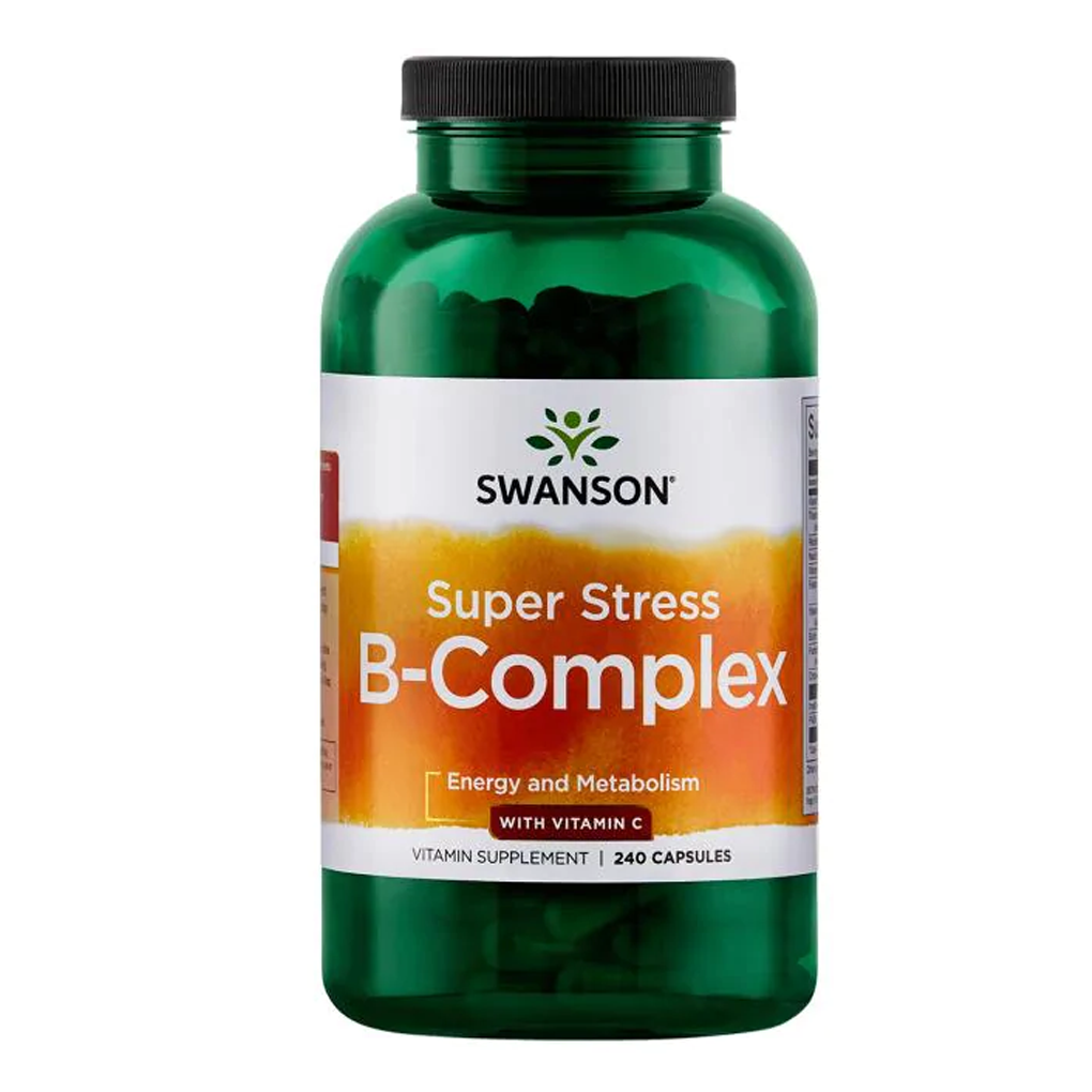Swanson Premium Super Stress Vitamin B-Complex with Vitamin C / 240 Caps