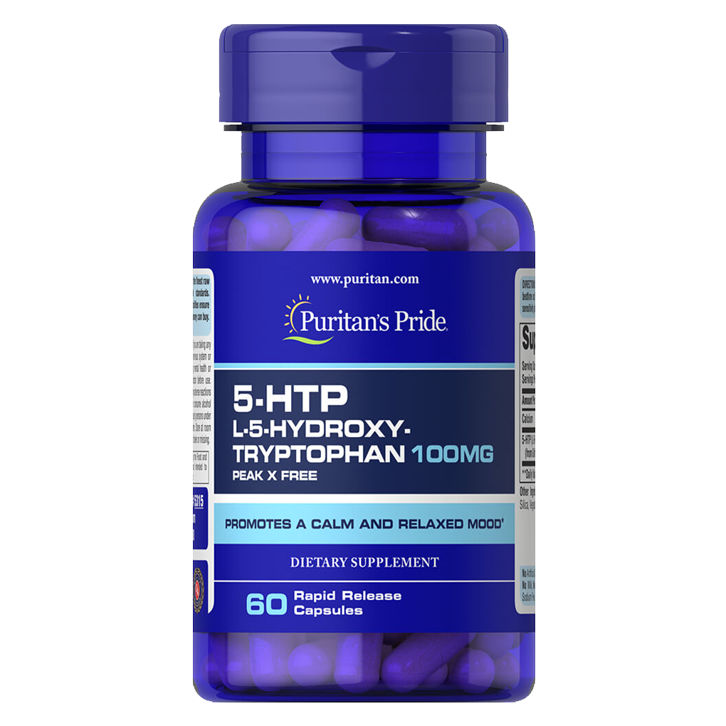 Puritan's Pride 5-HTP 100 mg (Griffonia Simplicifolia)  100 mg / 60 Capsules