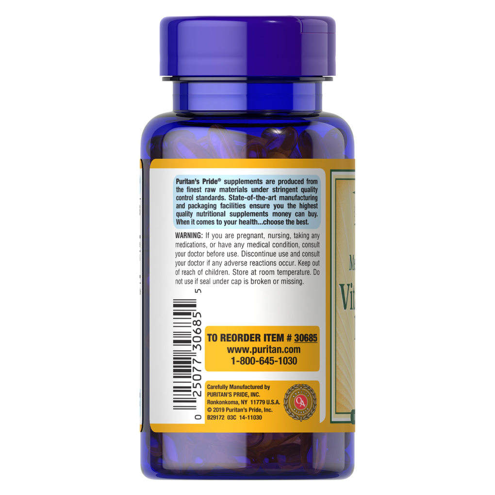 Puritan’s Pride Vitamin D3 - 5000 IU / 200 Softgels